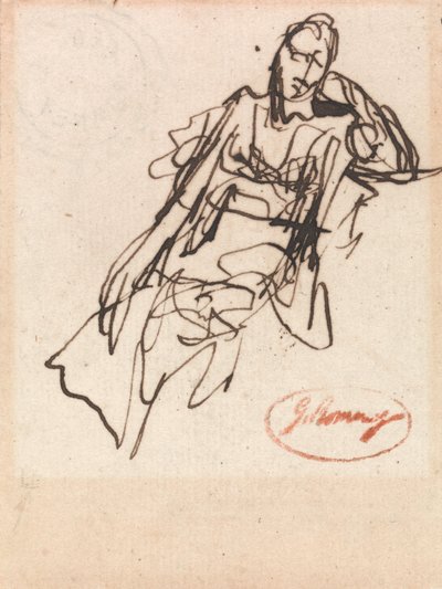 Seated Woman, Possibly Mrs. Hayley by George Romney